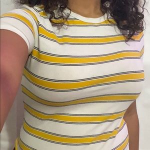 A white and yellow shirt